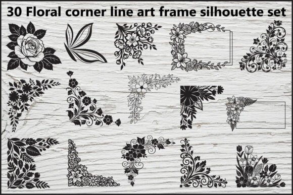 30 Floral Corner Frame Silhouette Bundle: Premium Graphics & Illustrations Review