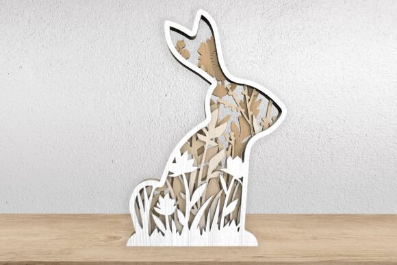3D Bunny Multilayer Laser Cut File for Signs & Branding