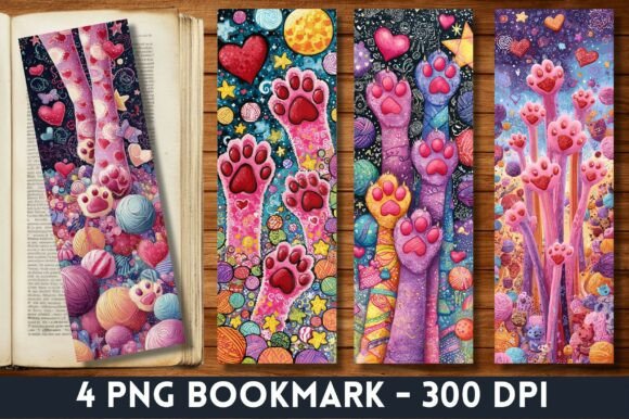 Cute Cat Paw Yarn Knit Hearts Bookmark: A Crafts and Graphics Review