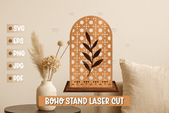 Floral Boho Laser Cut Stand Decor for Stands