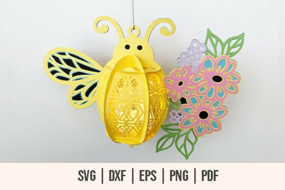 Floral Bumble Bee Lantern SVG: A 3D SVG Shapes Review