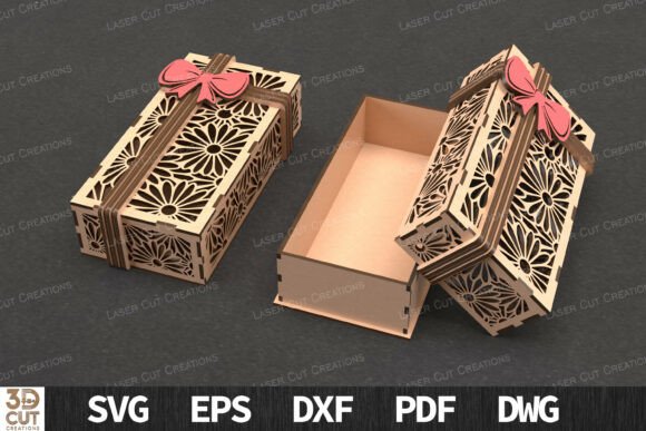 Floral Gift Box with Ribbon Bow SVG: A Designer's Review