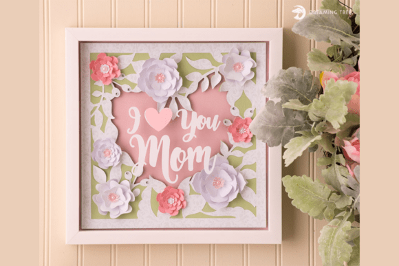 Floral Heart Paper Sculpture SVG: 3D SVG for Mother S Day