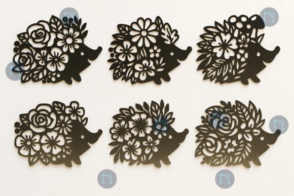 Floral Hedgehog SVG Bundle for Laser Cutting and Art