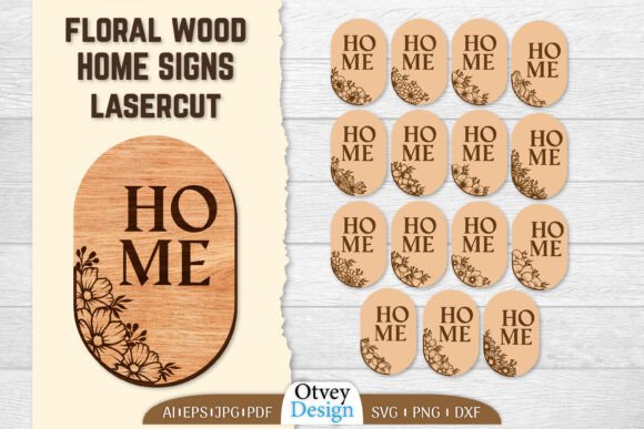 Floral Home Wood Signs Lasercut BUNDLES