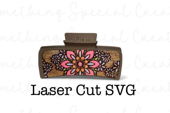 Floral Mandala Claw Clip: Laser Cutting for Other Jewelry