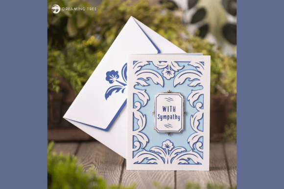 Floral Sympathy Card SVG: A 3D SVG for Greeting Cards & Blogs