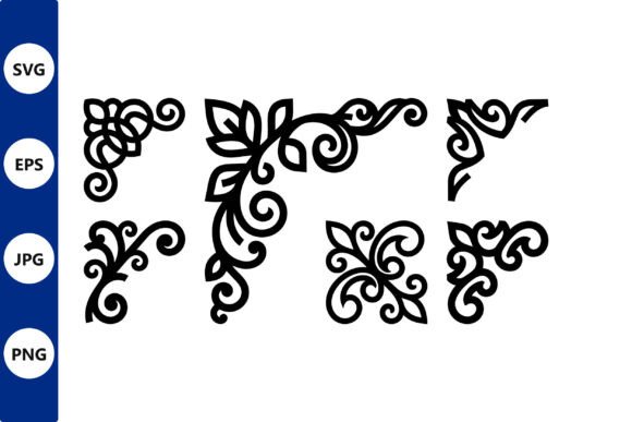 Ornate Floral Corner Ornament Vector for Graphics & Illustrations