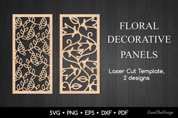 Vertical Panels with Floral Pattern: Laser Cutting Wall Decor Review